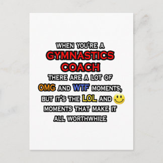 Carte Postale Entraîneur de gymnastique drôle ... OMG WTF LOL