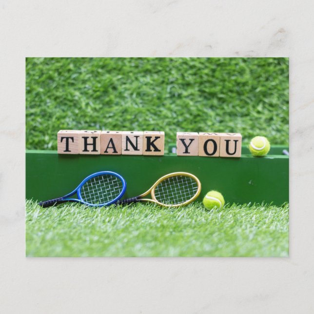 Carte Postale Entraîneur ou joueur de Merci de balle et de raque (Devant)