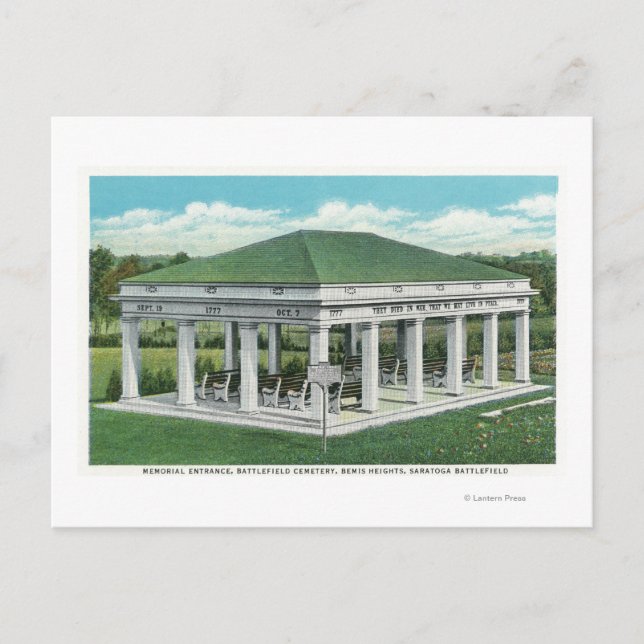 Carte Postale Entrée commémorative au cimetière de Battlefield V (Devant)