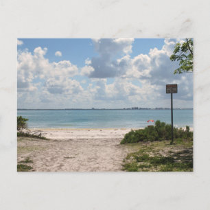 Carte Postale Entrée de la plage de Sanibel
