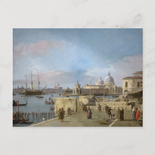 Carte Postale Entrée du Grand Canal depuis le Molo, Venise (Devant)