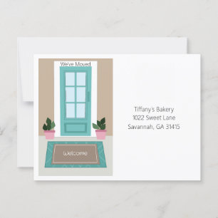 Carte Postale Entreprise Ajouter Logo Option Nouveau Faire-part