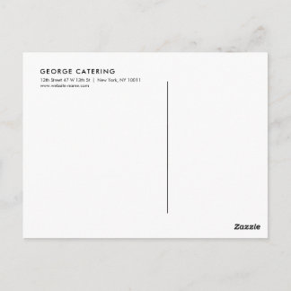Carte Postale Entreprise de Catering Logo Fourchette Couteau Cro