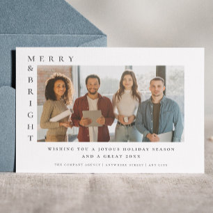Carte Postale Entreprise Joyeux et brillant Noël Photo moderne