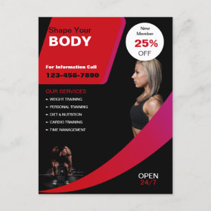 Carte Postale Entreprises de santé et de conditionnement physiqu