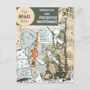 Carte Postale Entretien des fusils militaires vintages