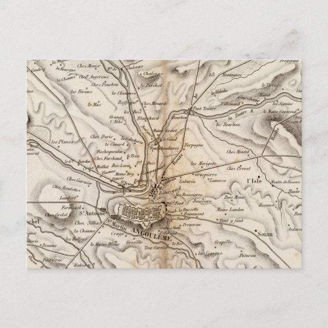 Carte Postale Environs d'Angoulême (Devant)