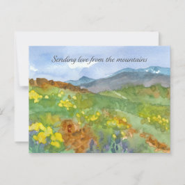 Carte Postale Envoi d'amour des montagnes Penser à vous le déser