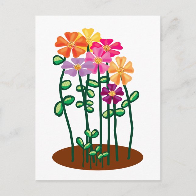 Carte Postale Envoi de fleurs (Devant)