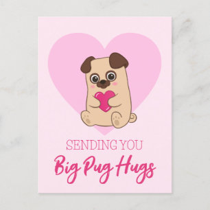 Carte Postale Envoi de gros Carlins   Drôle mignon rose