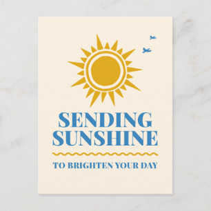 Carte postale Envoi de soleil pour égayer votre jo