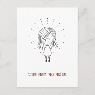 Carte Postale Envoi de vidéos positives Votre façon mignonne fil