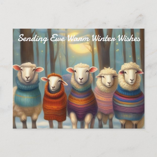 Carte Postale Envoi d'Ewe Warm Winter Wwarm (Devant)
