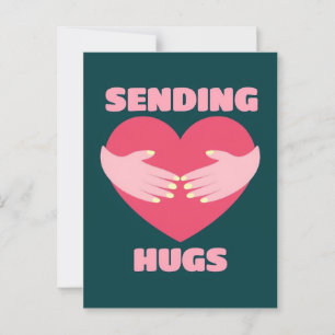 Carte Postale Envoi d'images cardiaques de carreaux avec Sticker