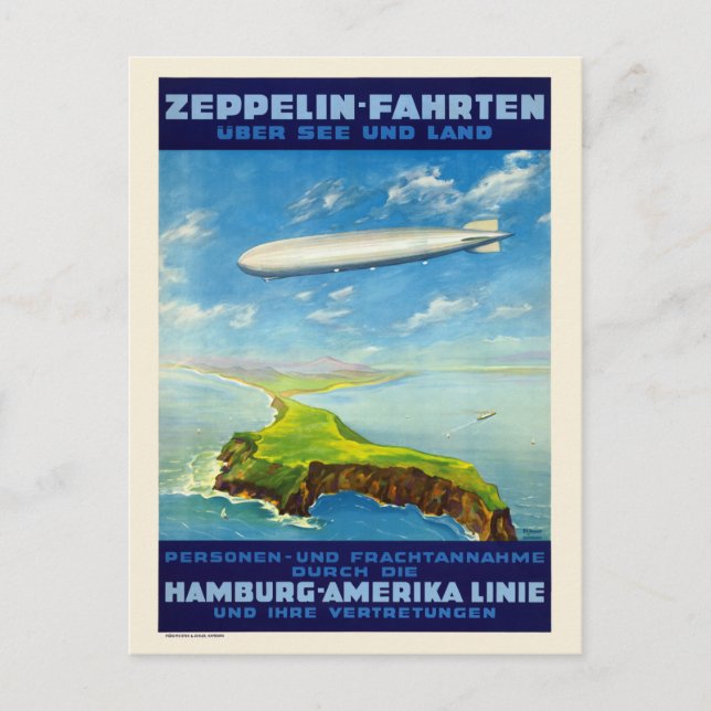Carte Postale Envois de zeppelin 1935 (Devant)