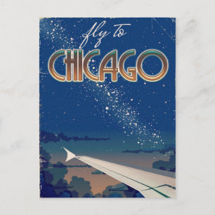 Carte Postale Envolez-vous pour Chicago