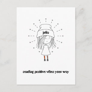 Carte Postale Envoyer des vidéos positives à votre façon fille m