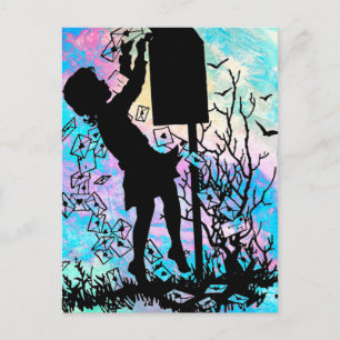 CARTE POSTALE ENVOYER L'AMOUR PAR COURRIER SNAIL!