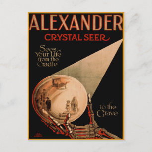 Carte Postale Envoyer Vos Voeux Avec Poster vintage Cool