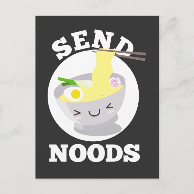 Carte Postale Envoyez-nous des nuits Asiatiques Kawaii Ramen nou (Devant)