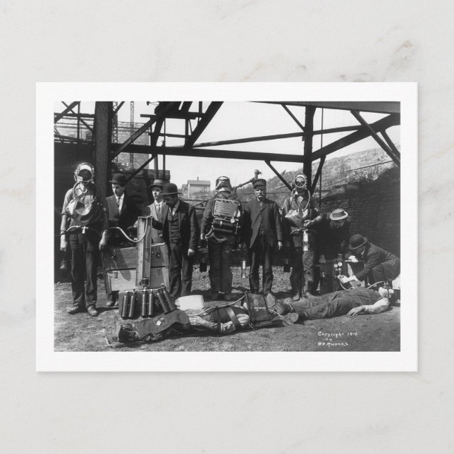 Carte Postale Épargne-vie de la mine de charbon, 1910 (Devant)