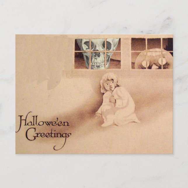 Carte Postale Epaule incorrecte... Monstre Jack-o'-lantern crâne (Devant)