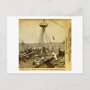 Carte Postale Epave du Maine des Etats-Unis, Plongeurs à venir