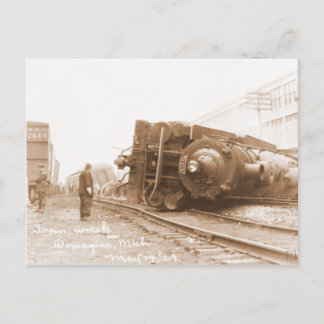 Carte Postale Épave ferroviaire 1929