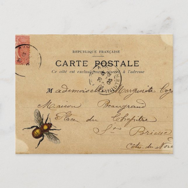 Carte postale Ephemera vintage (Devant)