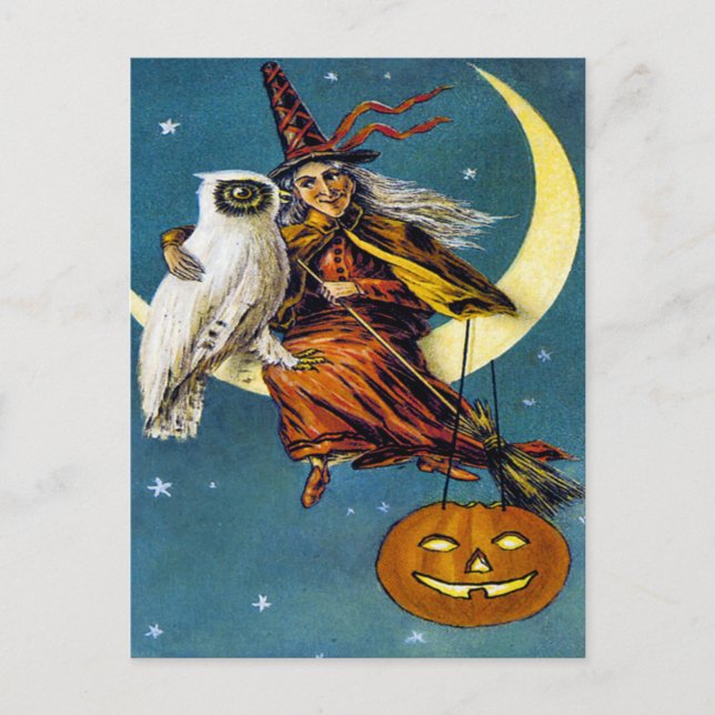 Carte Postale Ephémère d'Halloween vintage (Devant)