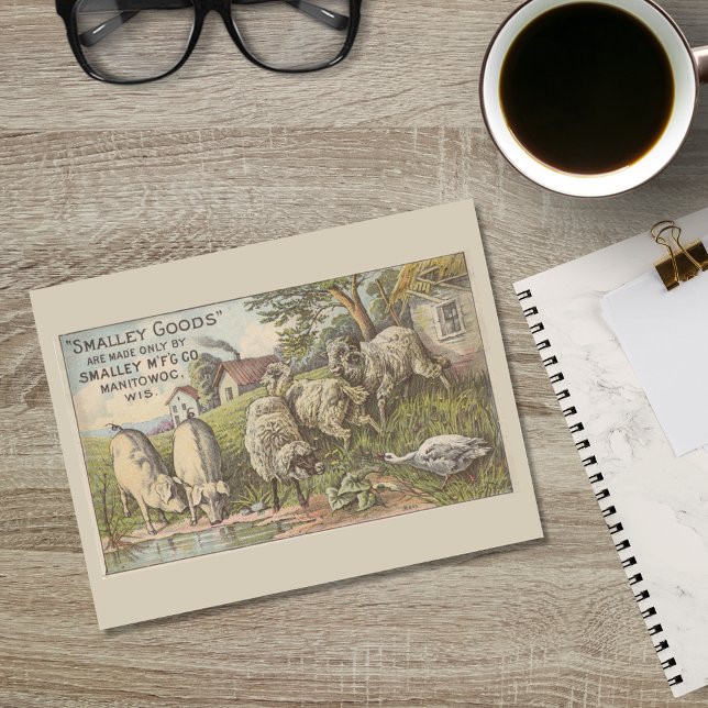 Carte Postale Éphémère publicitaire des animaux de ferme (Créateur téléchargé)