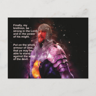 Carte Postale Éphésiens 6 Verset Biblique Revêtez-vous de toute