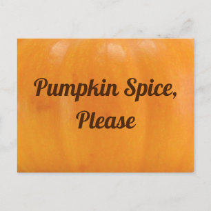 Carte Postale Épices citrouilles S'il vous plaît