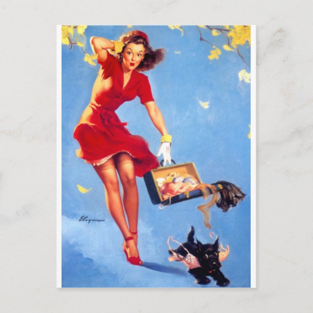 Carte Postale Épingle du jour venteuse (Devant)