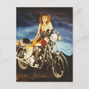 Carte Postale Épouse de moto fille