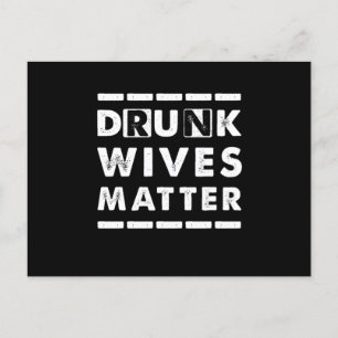 Carte Postale Épouses ivres Matt Alcool Bière Vin Femme Mari