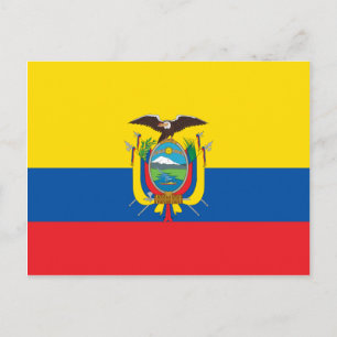 Carte Postale Equateur Drapeau CE