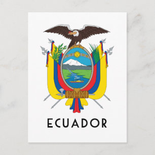 Carte Postale Equateur - symbole/blason/drapeau/couleurs/emblème