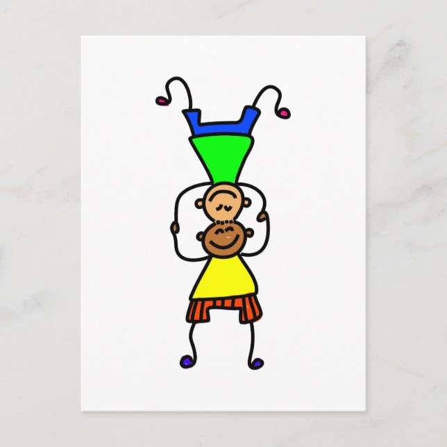 Carte Postale Équilibrer les enfants (Devant)