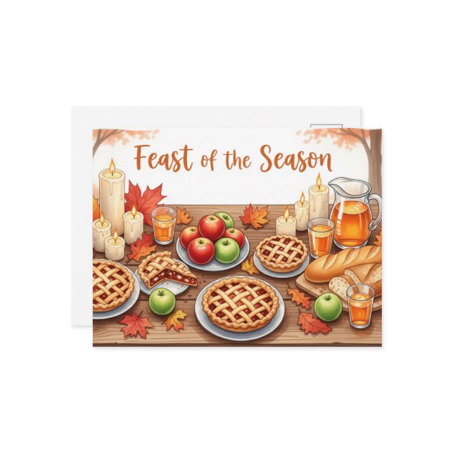 Carte Postale Équinoxe automne (Devant/Arrière en situation)