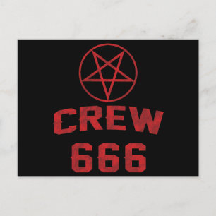 Carte Postale Équipage 666 Pentagramme