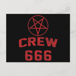 Carte Postale Équipage 666 Pentagramme