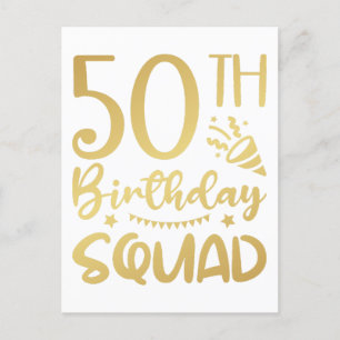 Carte Postale Équipe 50e anniversaire Équipage de fête 50