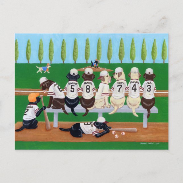 Carte Postale Équipe de baseball (Devant)
