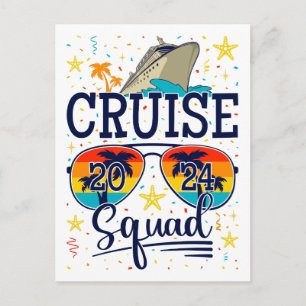 Carte Postale Équipe de croisière 2024 Vacances en croisière