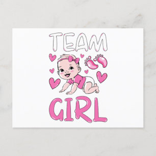 Carte Postale Équipe de révélation de genre Fille Ensemble de fê