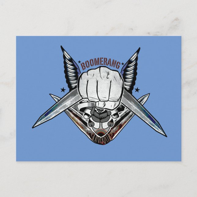 Carte Postale Équipe de suicide | Boomerang Poist Tattoo Art (Devant)