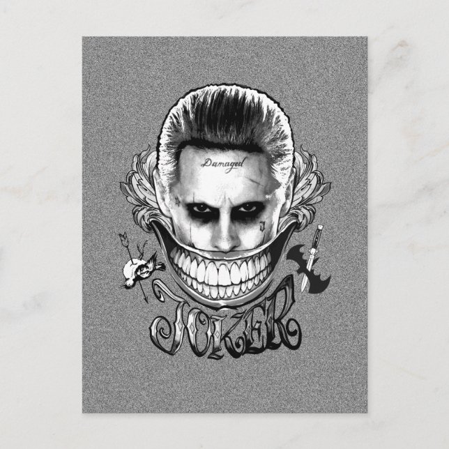 Carte Postale Équipe de suicide | Joker Smile (Devant)