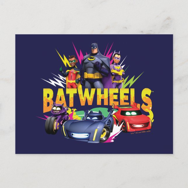Carte Postale Équipe de superhéros Batwheel™ (Devant)
