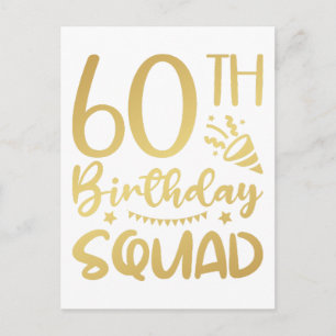 Carte Postale Équipe des 60 ans 60 Crew de fête